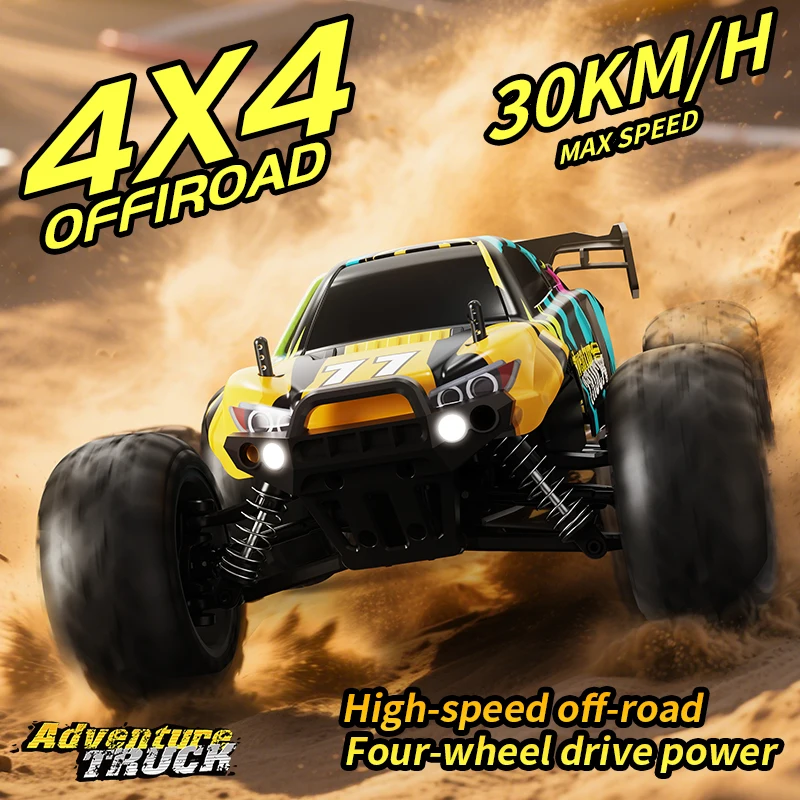 RC Auto Off Road 4x4 Ad Alta Velocità 30 KM/H Arrampicata Auto di Controllo Remoto con Faro A LED 4WD 1:16 Monster Truck Giocattoli per I Ragazzi Regali