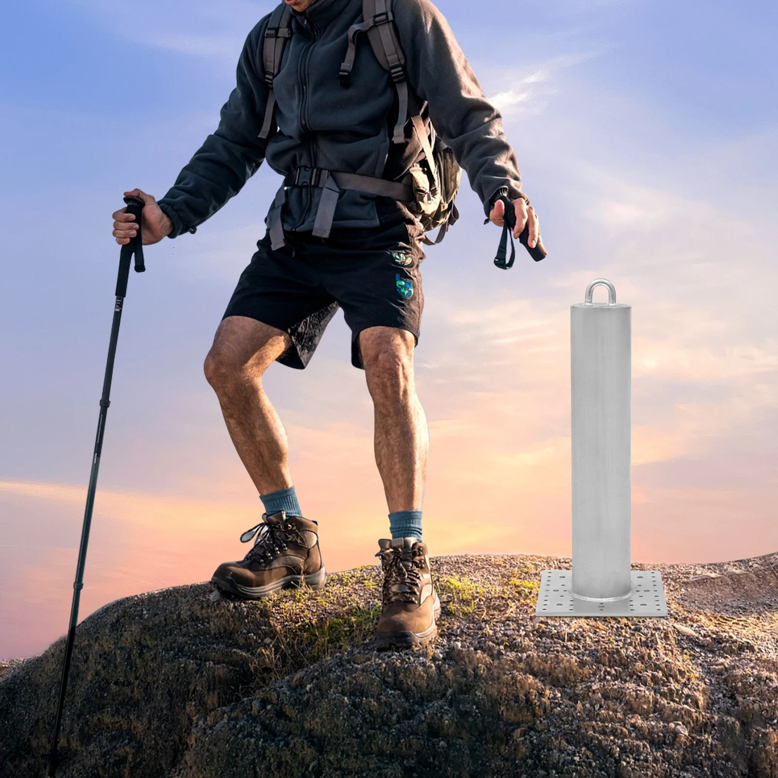 مرساة سقف حديدية، مرساة سقف تجارية، مرساة سقف واقفة مع 40 فتحة 5000 رطل كسر 10*10*24 بوصة للحماية من السقوط #4