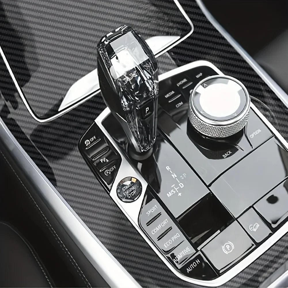 

for BMW X5 G05 2019-2021 Interior Central Control Panel Door Handle 5D Carbon Fiber Stickers Decals Car styling Accessorie