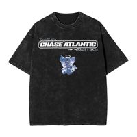 Vintage Washed T Shirt CHASE ATLANTIC Cotton T-Shirts 2025 Tour Hipster Tshirt for Mens Summer Y2K Basic Print Clothes