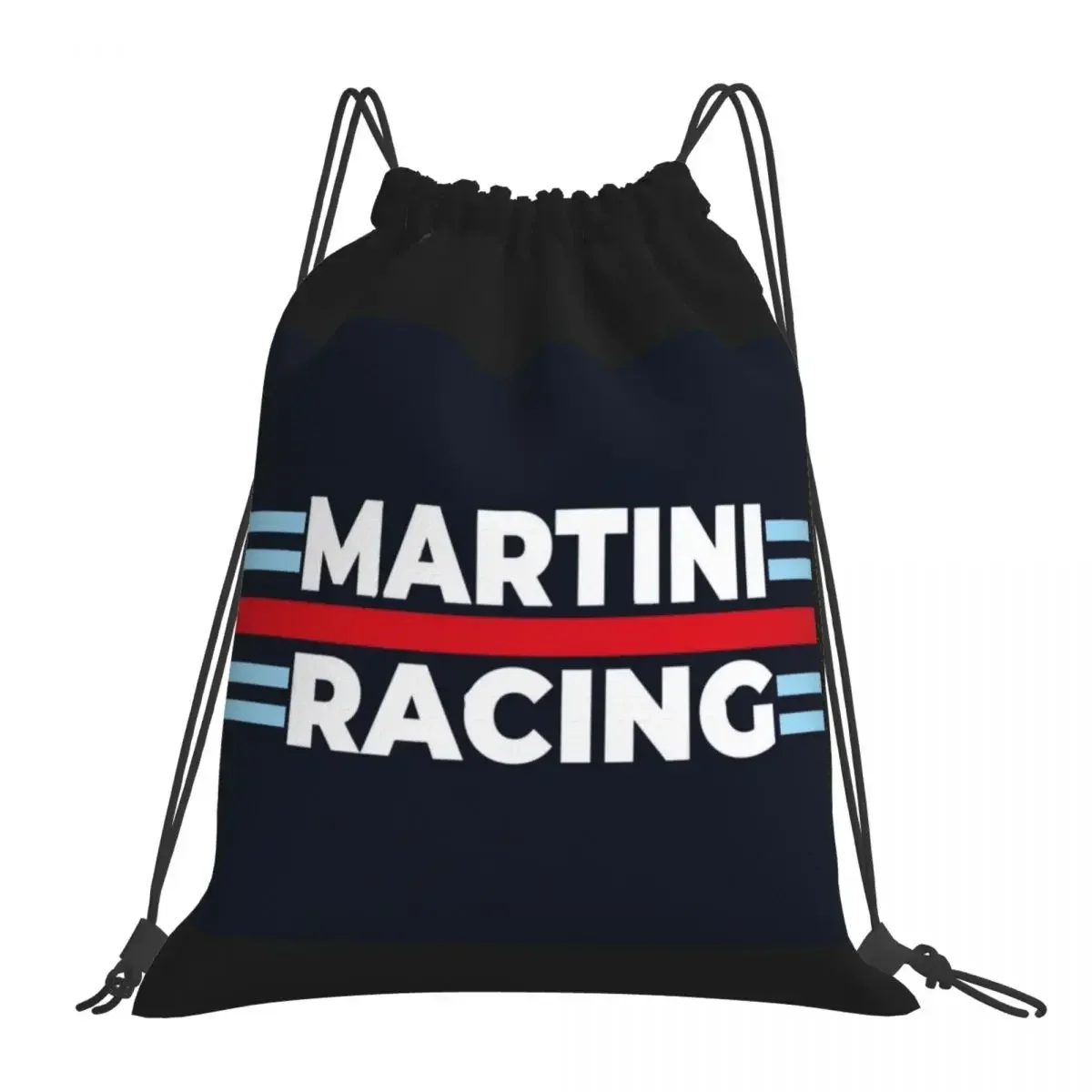 Martini Racing-mochila con Cordón portátil para hombre y mujer, bolsa deportiva informal con bolsillo, para libros, escuela