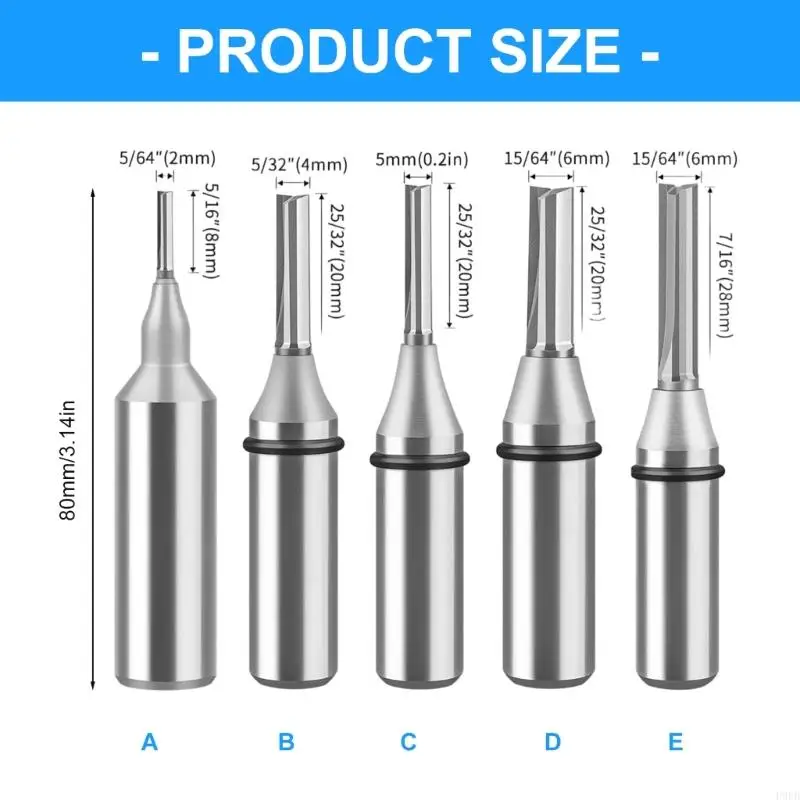 

1 шт., высокопроизводительная прямая фреза, фреза с хвостовиком 1/2 дюйма для гладкой обрезки древесины на фане и массиве дереве