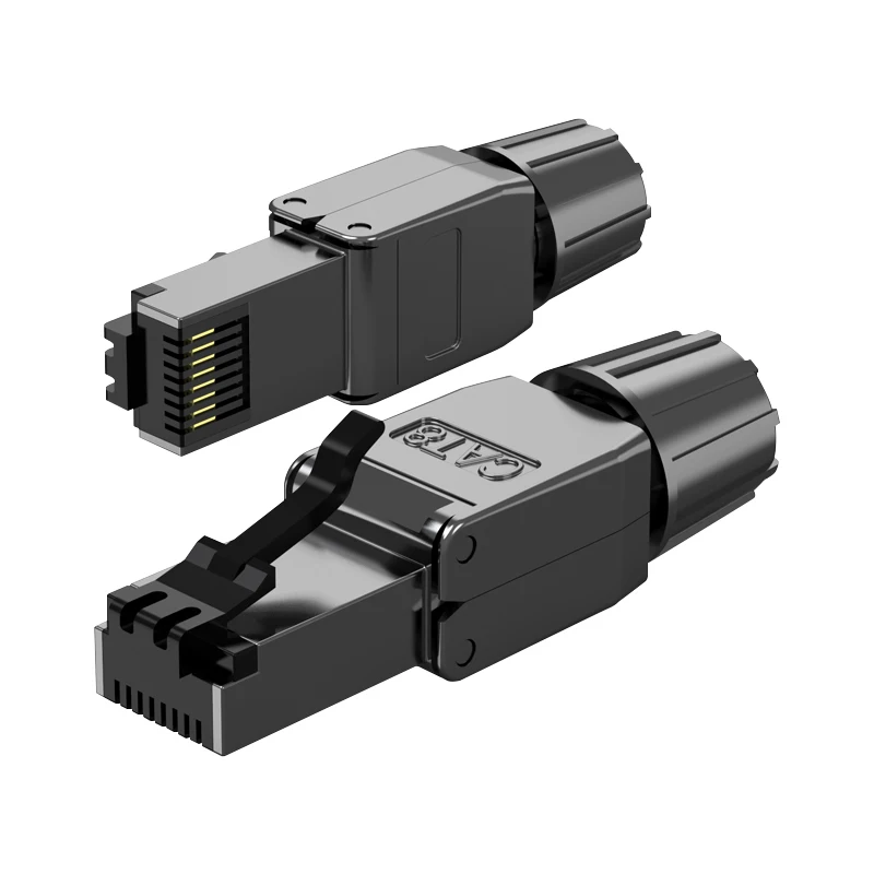 ONTi RJ45 8P8C Unshield Shielded Field Connector - RJ45 Termination Plug for Cat.6/6A/7 23AWG Solid Installation Cable