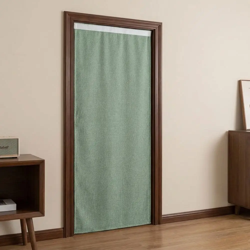 Self-Adhesive Blackout Curtains Light Blocking Dust-proof Thermal Insulated Curtain Imitation Linen Texture UV Protection
