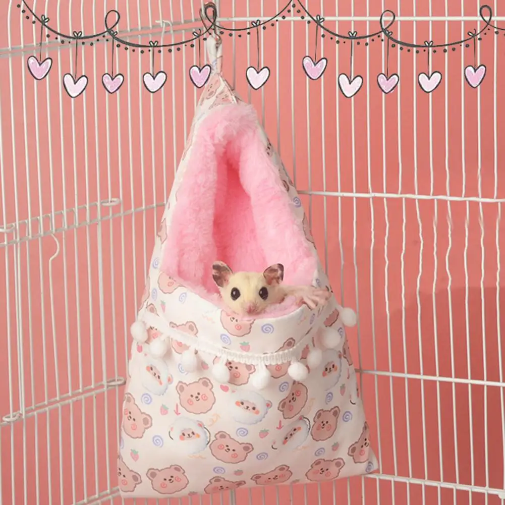 Pet Sleeping Bag Cozy Plush Hamster Sleeping Bag Autumn/winter Nest for Warmth Comfort Thickened Winter Supplies for Hamsters