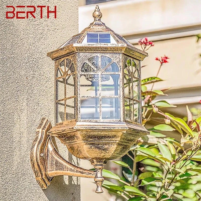 

BERTH Contemporary Solar Outdoor Waterproof Wall Lamps Simplicity Creative Balcony Hallway Courtyard Villa Gate Hotel