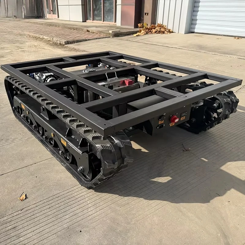 Remote-controlled Electric Rubber Track Chassis Hydraulic Motor Chassis Track Customization Foundation Platform Engineering