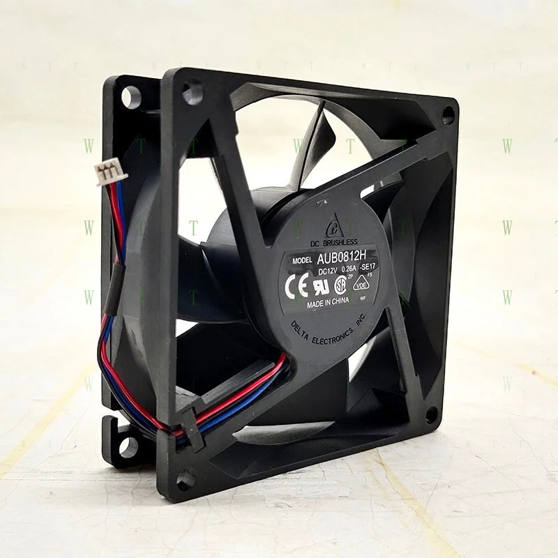H 1 PCS For Delta  Fan AUB0812H DC 12V 0.30A 8025 8CM 3 Pin Projector fan cooling fan