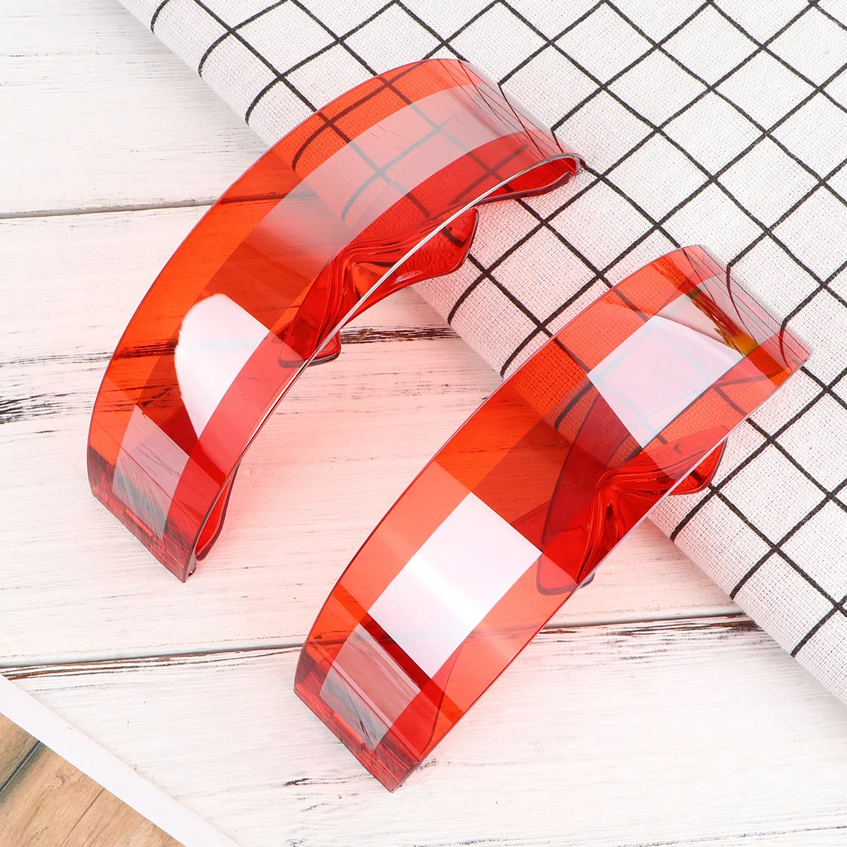 قطعتان من نظارات الرقص البلاستيكية المتينة، عصابة رأس ملونة خفيفة الوزن وحفلات المهرجانات، دعامة زجاجية مضحكة للاستخدام للبالغين، زجاج حفلات الرقص #6