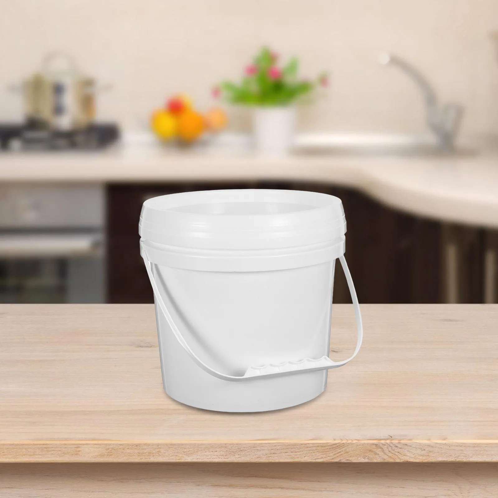 

Набор из 4 пластиковых контейнеров для хранения продуктов с крышками, большой емкости, для мороженого, молока, супа, еды, муки, многоразовые герметичные банки