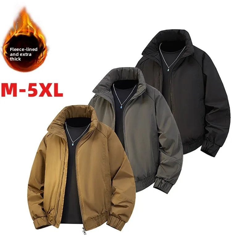 

2025 Men's Winter Thickened Short Cotton Jacket Stand Collar Corduroy Outerwear Fashionable Retro Style Warm Comfortable Coat
