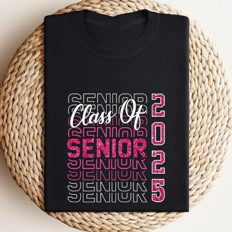 

Футболка для старшего класса 2025 года, выпускник средней школы колледжа