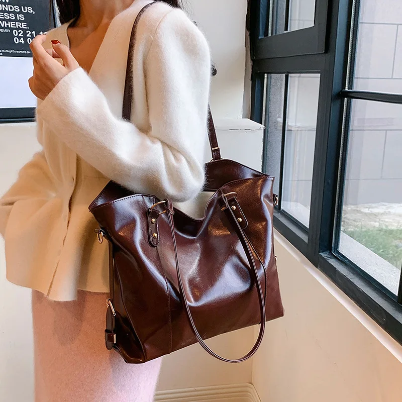 Women's Tote Bag Single Shoulder Underarm Bag New Fashionable Simple High Grade Versatile Casual Large Capacity Commuting