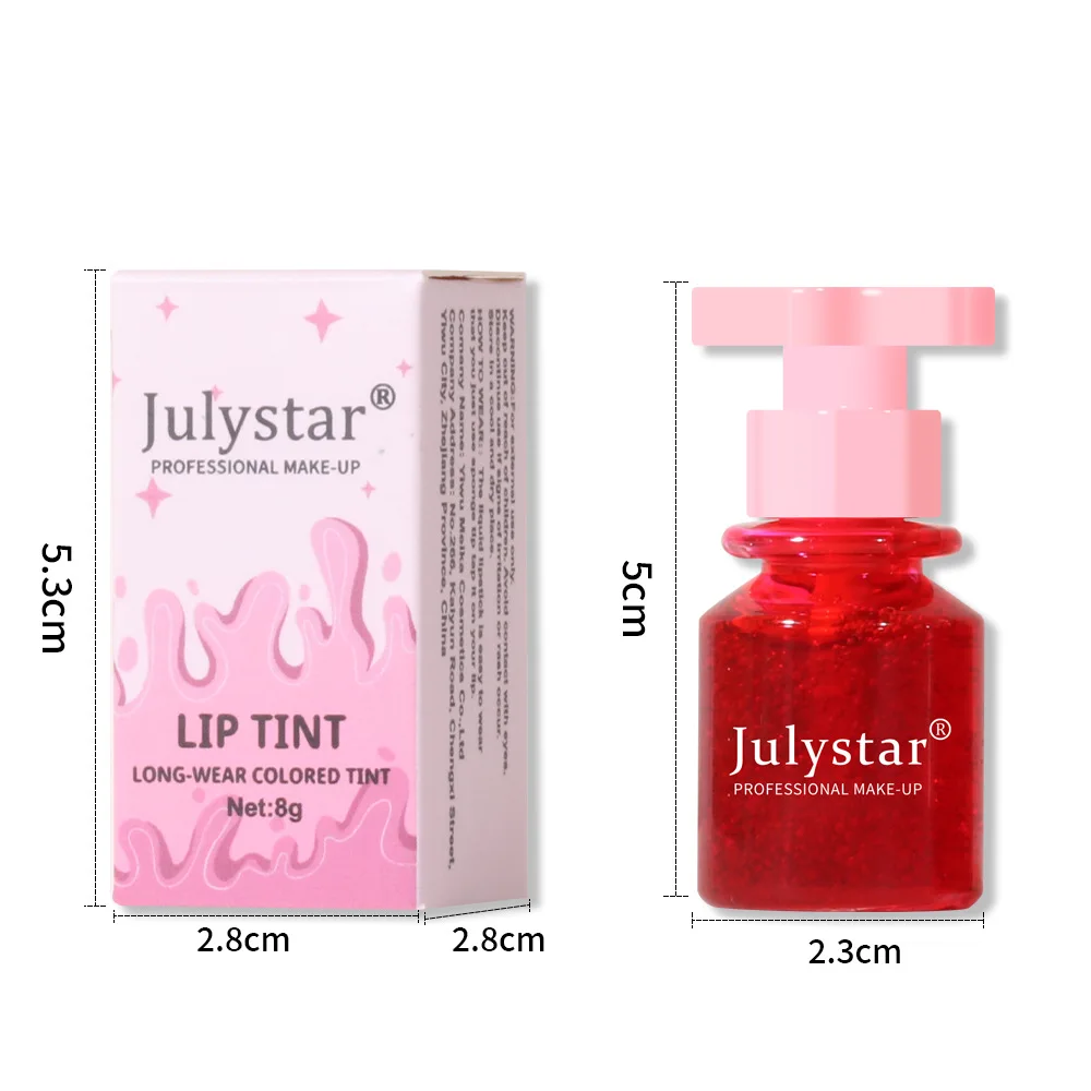 Julystar 6 Color Lip Glaze Matte Liquid Lipstick Lip Makeup Women\'s Cosmetics Moisturizing And Long-lasting Without Fading