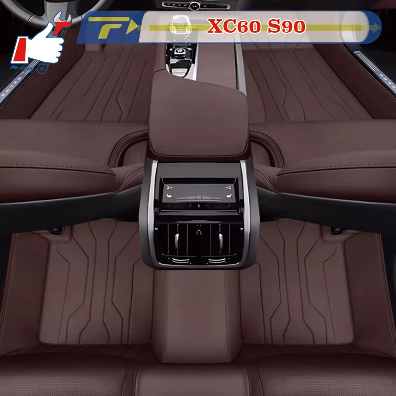 

Left-hand Drive Car Floor Mat For Volvo XC60 S90 Full-Surround Foot Mat Mat Floor Liner Floor Carpet Water-proof Mat