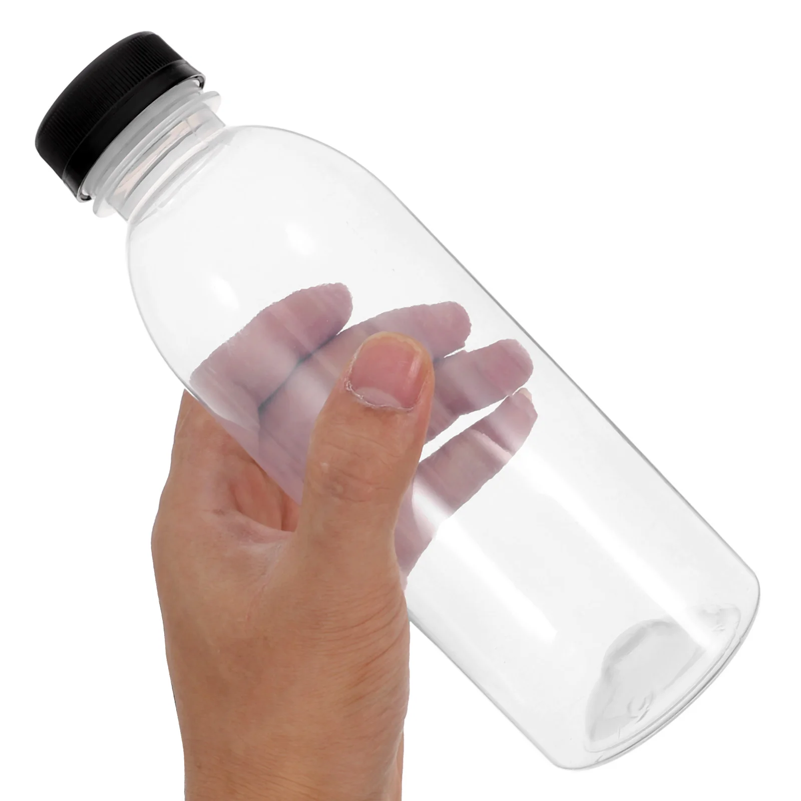 6 PCS Milk Bottle Plastic Glass Empty Transparent Bottles Storage Favor Jars PET Juice Portable