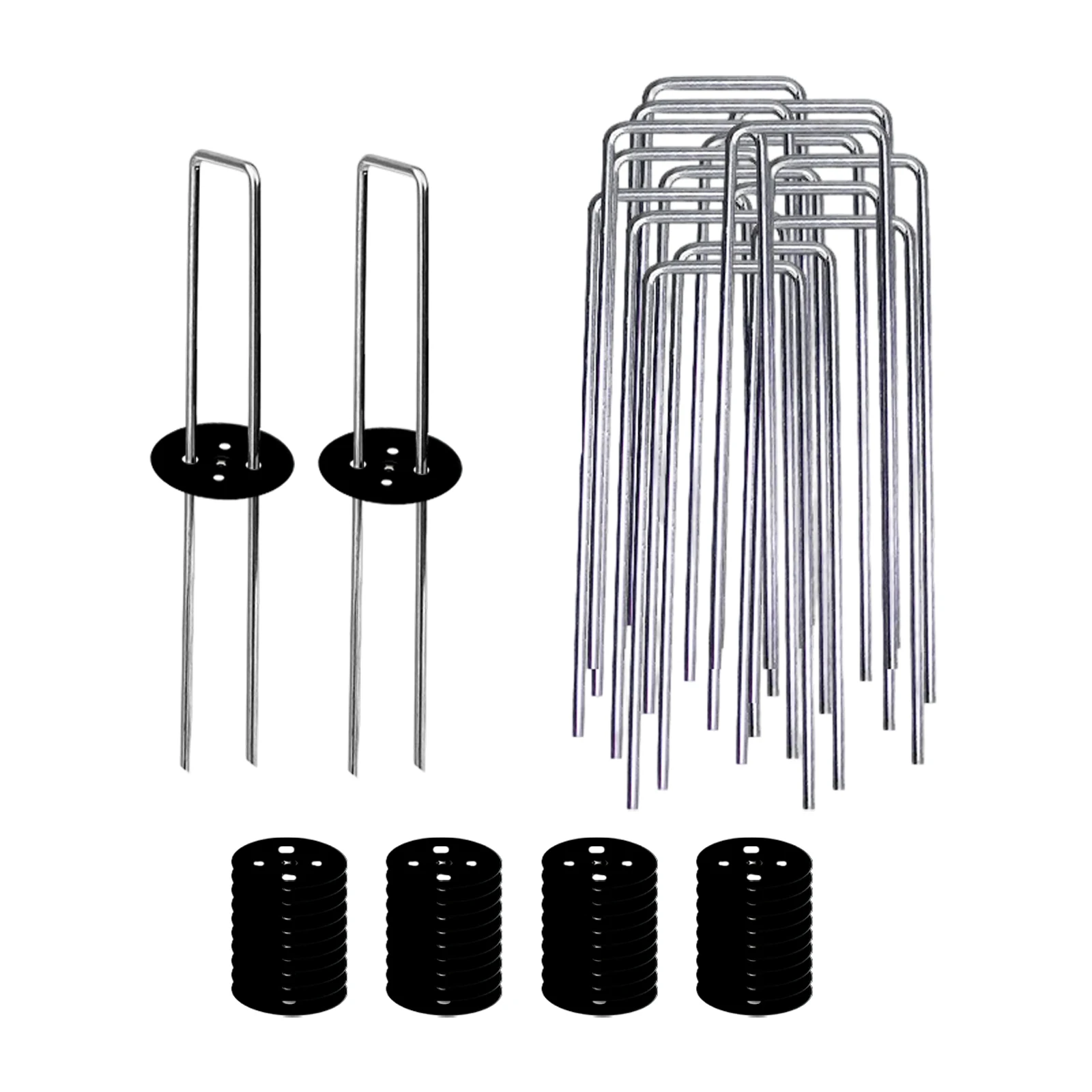 U-Shaped Garden Nails Heavy Duty Stake Lawn Galvanized Landscape Nail for Fixing Water Pipe Turf Barrier Ground Nail