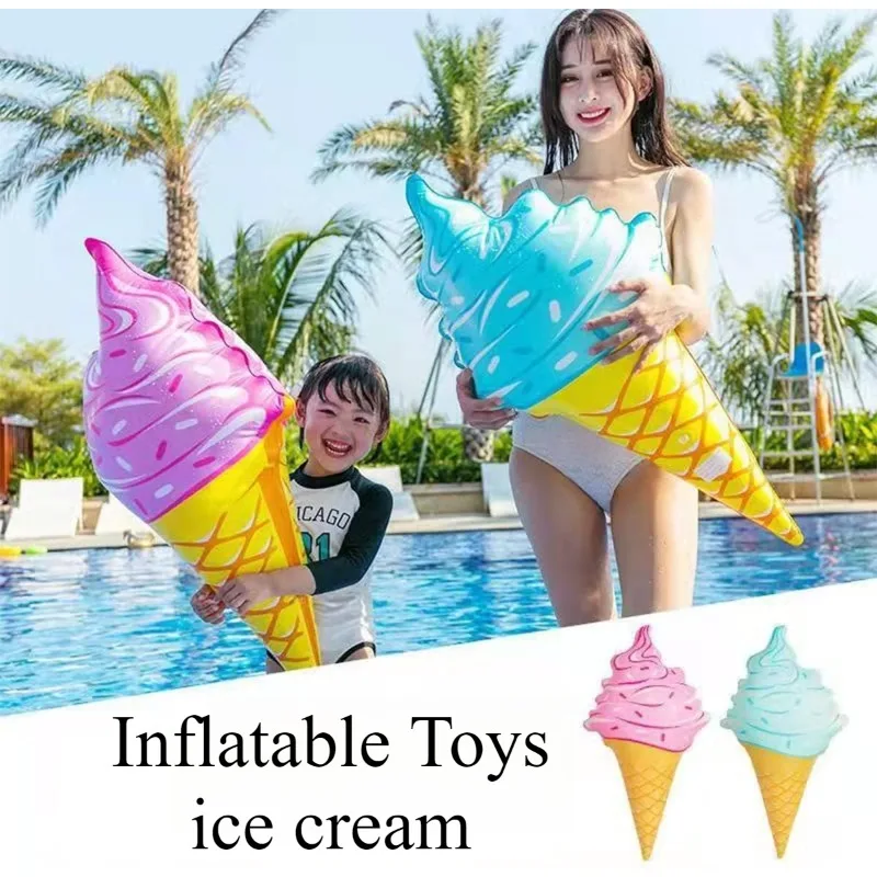 Extragroße Aufblasbare Eiscreme-Figur Schwimmende Wasserspielzeug Party-Requisiten Sommer Outdoor Pool Strand PVC Aufblasbare Spielzeuge Fotomodell