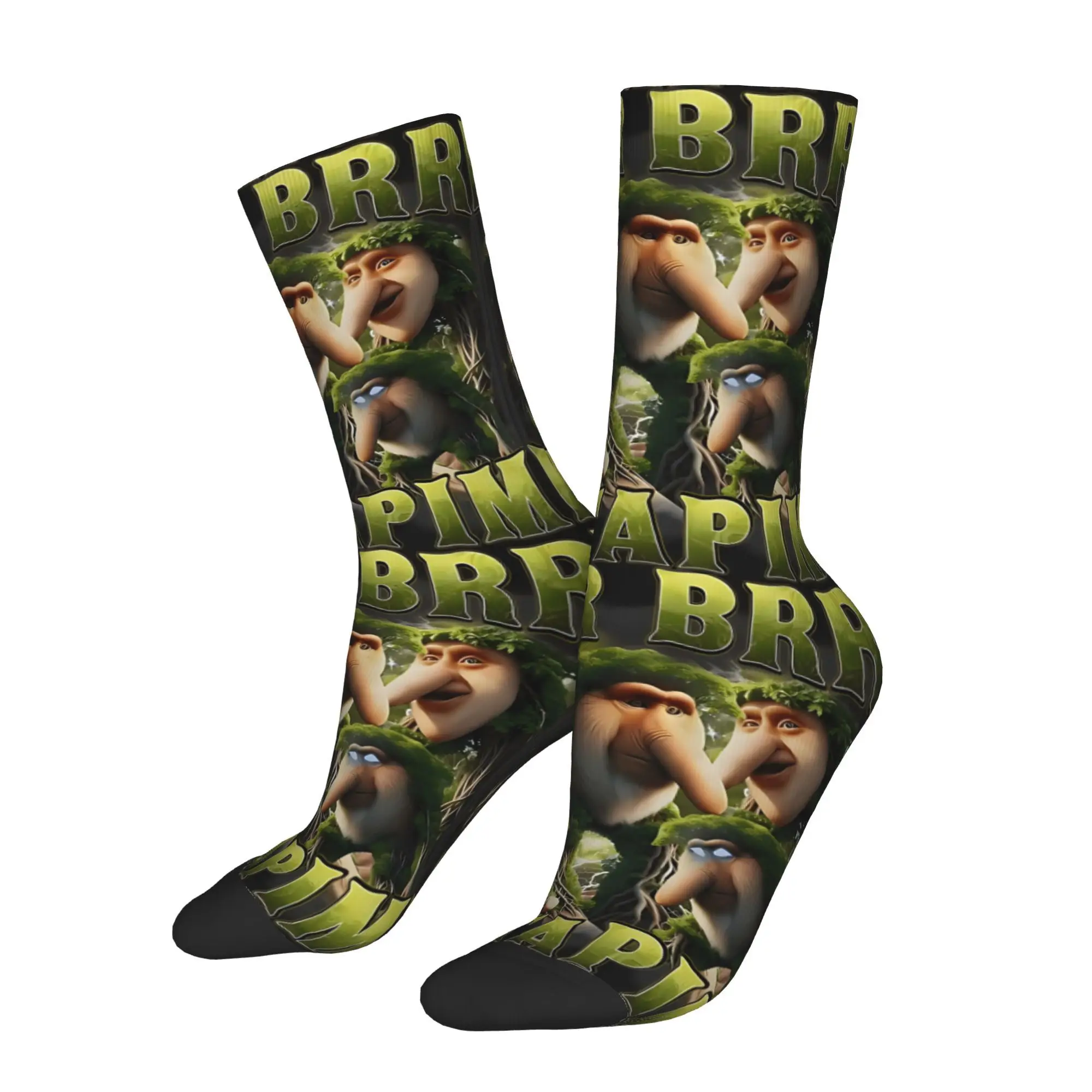 

Happy Men's Socks Patapim Vintage Italian Brainrot Meme Street Style Crazy Crew Sock Gift Pattern Printed