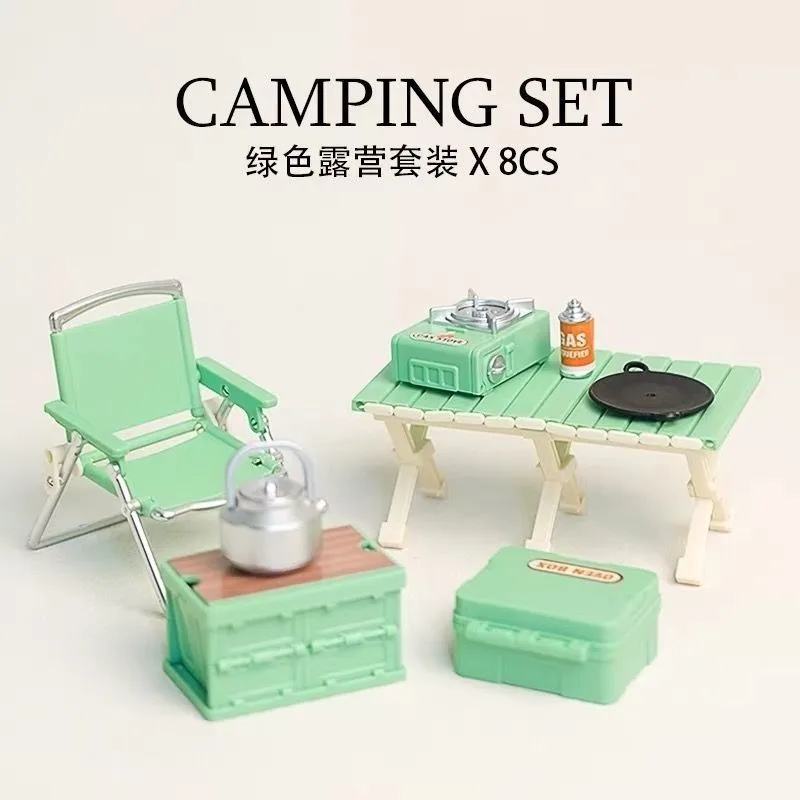 مجموعة نماذج صغيرة للطعام واللعب للنزهات والتخييم مشهد مصغر محاكاة المطبخ زخرفة لعب الأطفال ألعاب منزلية PDD