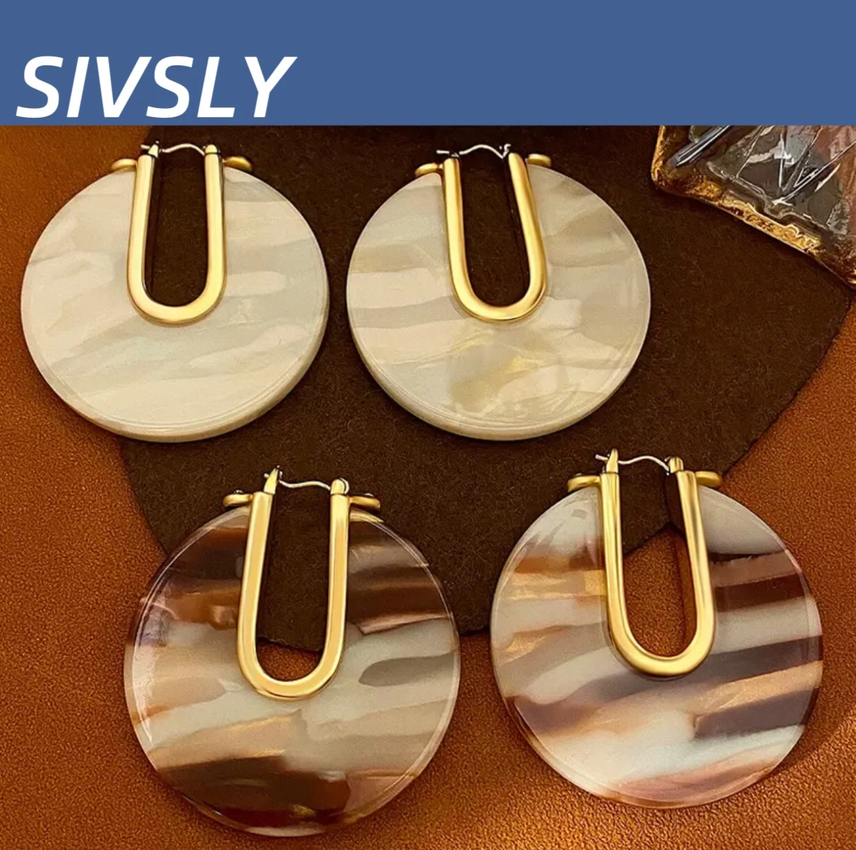 

Hot sale 4.5cm European and American exaggerated retro fashion ear clip unique design earring luxurious high-end earring