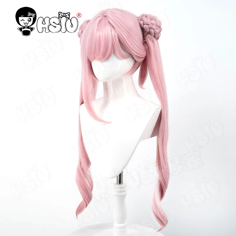 Tsukumo Kako Cosplay Wig HSIU Mixed pink long hair Synthetic Wig+Wig cap Game The Hundred Line -Last Defense Academy cosplay Wig
