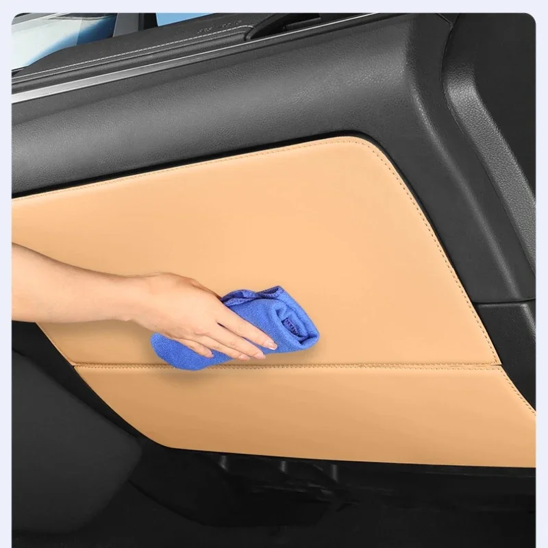 PU Leather Front Passenger Seat Back Kick Pads - Self-Adhesive Anti-Scratch Protectors For Lexus ES200 ES300h 2018-2025 interio