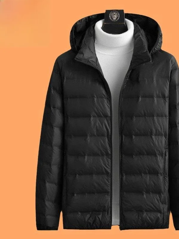 

Новая легкая мужская зимняя куртка с капюшоном, повседневная верхняя одежда больших размеров, теплый жилет из утиного пуха, модная повседневная верхняя одежда