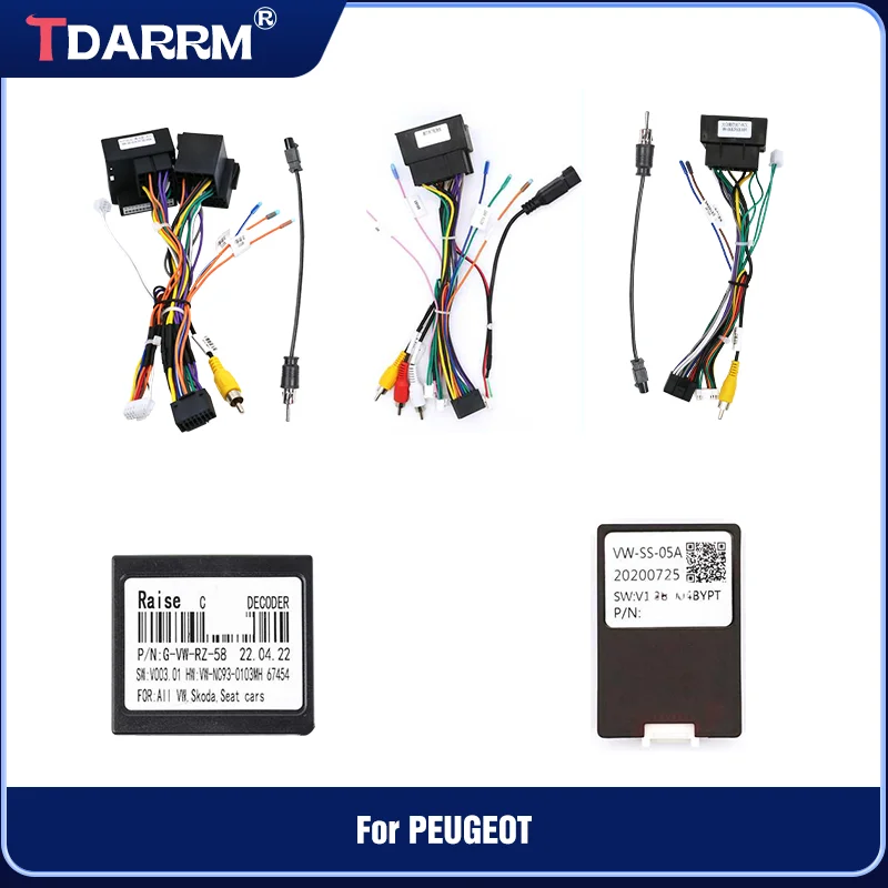 For SEAT IBIZA/ARONA/Leon/ATECA Car Wiring Decoder Android Radio Power Cable Harness Adapter Canbus