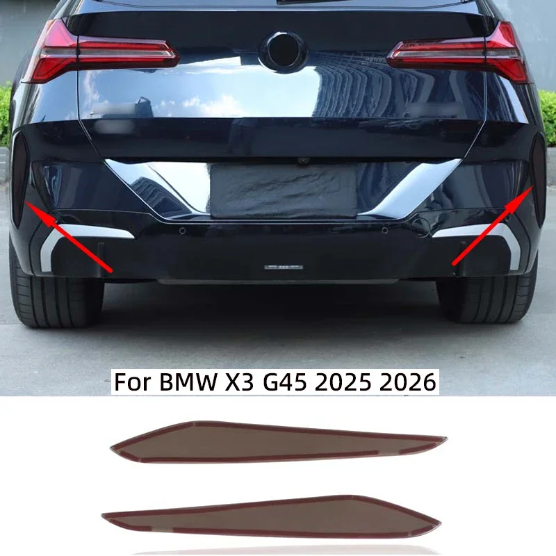 For BMW X3 G45 2025 2026 model rear bumper reflector patch reverse light decorative sticker car exterior accessories ABS 2pcs