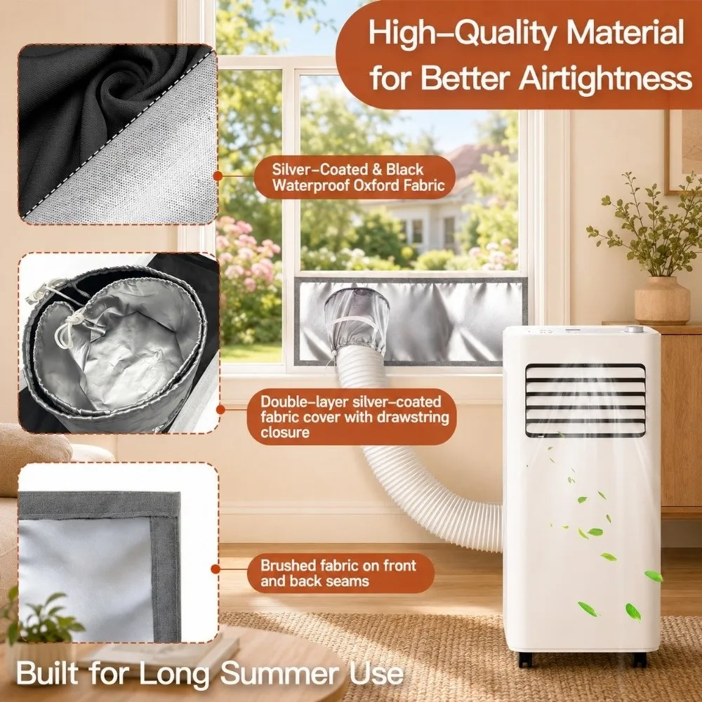 Oxford Cloth Air Conditioner Seal Cloth Thermal Insulation Efficient Cooling Retention AC Seal Cloth Dust-proof Shading