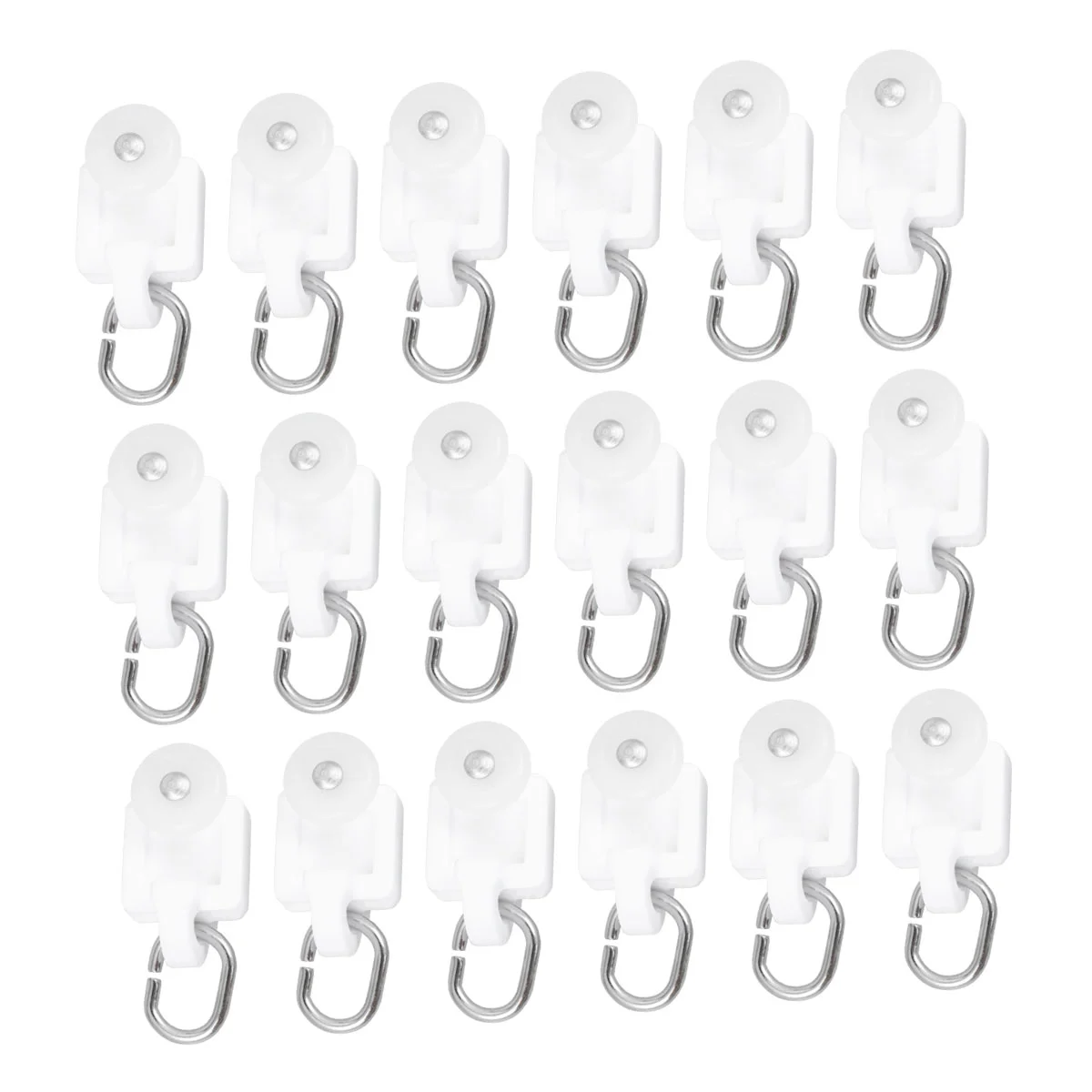 

50 PCS Arca Rail Curtain Slider Rod Curved Curtain Rod Curtain Hook Roller Flexible Track Bendable Curtain Track Pulley Glider