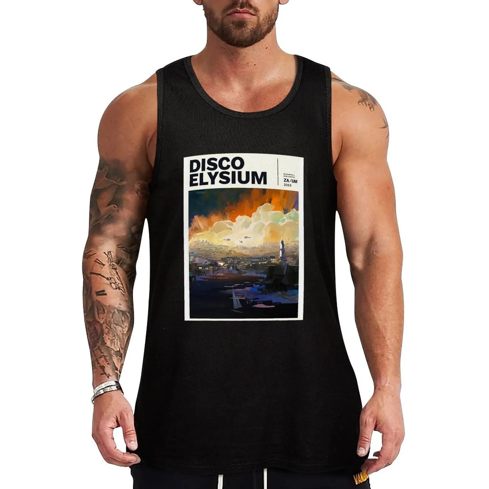 Disco Elysium Tank Top Soft Stretch Tank Top Comfort Fit Sleeveless Casual