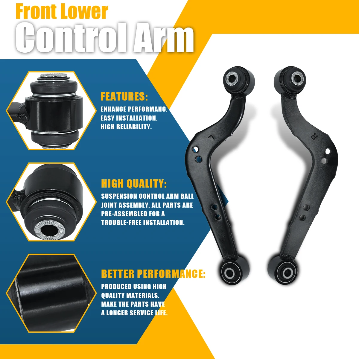 Svenubee Pair of Rear Upper Control Arm Left & Right Set for TOYOTA RAV4 Lexus NX300 2006 2007 2008 2009 2010 2011 2012 - 2019