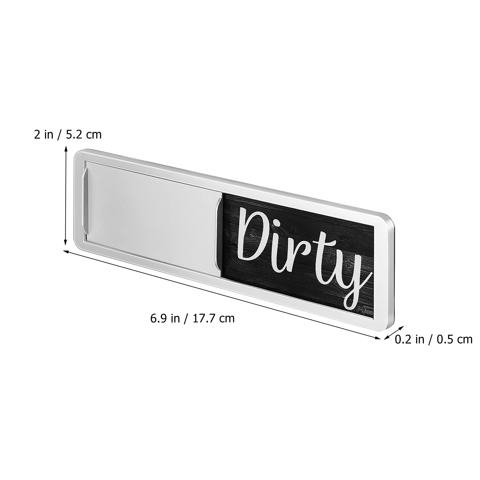 

Dirty Magnet Sign Magnets Aesthetic Indicator Dishwasher Clean Silver Acrylic Screen Printing Child
