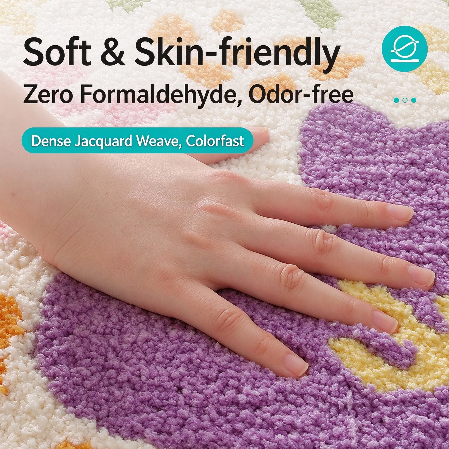 Forest Style Floral Tufted Bathroom Rug, Thick Microfiber Bath Mat, Absorbent Non Slip, Soft Skin Friendly, Machine Washable