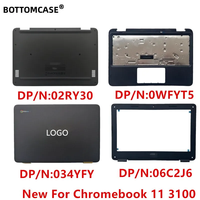 

New For Dell Chromebook 11 3100 Laptop LCD Back Cover Top Case LCD Bezel Laptop Upper Case Cover Bottom Base Cover Lower Case