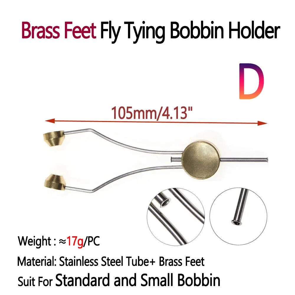 1/7-teiliger Fliegenbinde-Spulenhalter aus Stahllegierung und Bi-Keramik – Standard- und kleine Fadenspulen für die Herstellung von Trocken- und Nassfliegenködern – Detail 11
