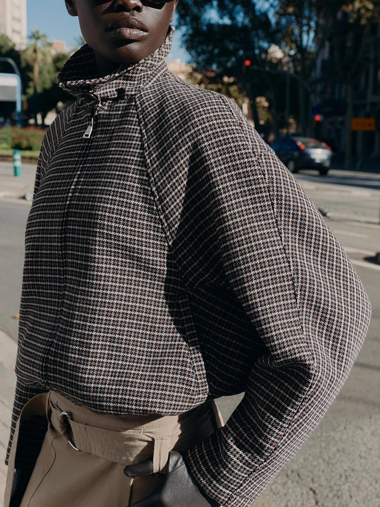 Dolce Sli Cotton Jaet Inverno Nuovo arrivo Plaid Capispalla Chiusura con cerniera Or Lunghezza Casual Sle Ladies Faion