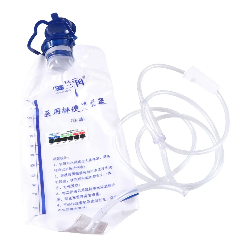 1200 Ml Therapy Water Kits Suite Flexible Cleansing Tapered with Hose