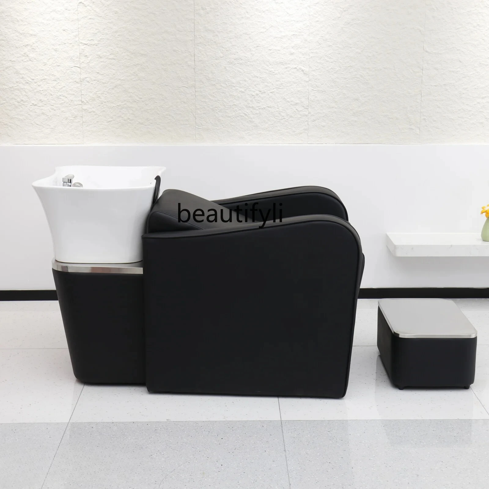 

Hairdresser shampoo bed, semi-reclining deep basin shampoo bed, hairdresser, hairdresser bed