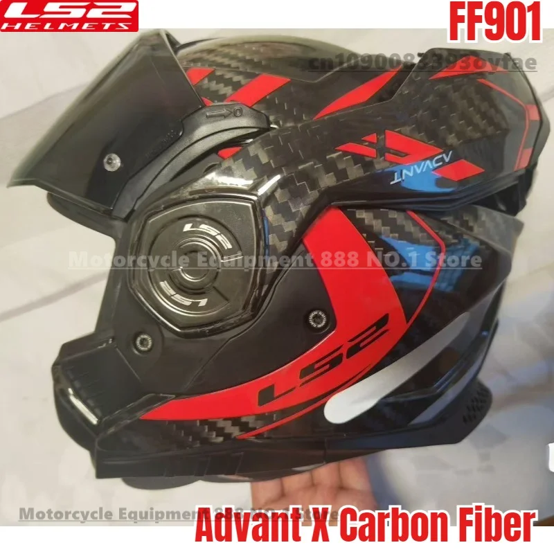 

LS2 FF901 Advant X Motorcycle Helmet Carbon Fiber Valiant Flip up 180° Rotating Double Lens Capacete Casco Casque Helmet