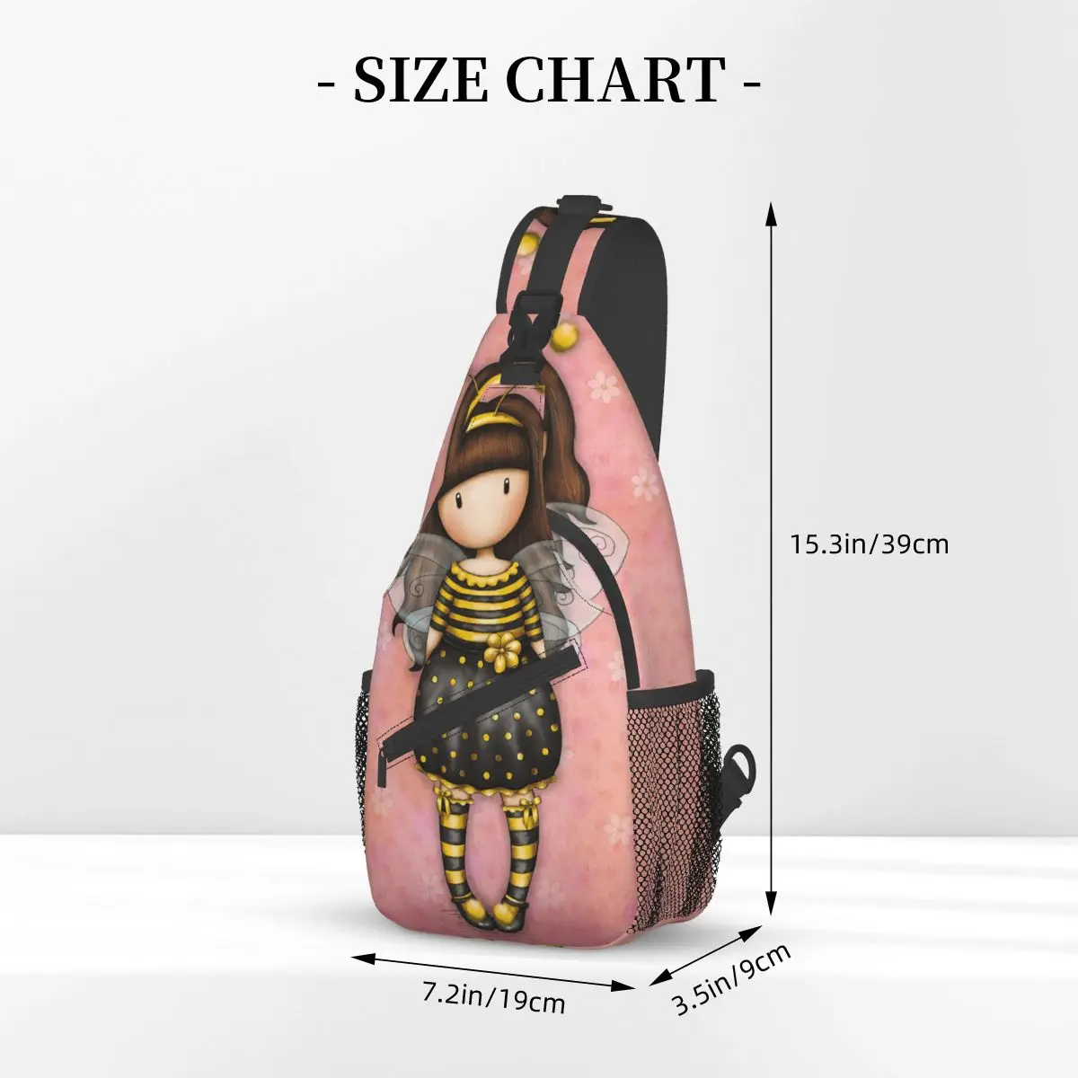 Santoro Gorjuss Doll Sling Bags Chest Crossbody Shoulder Sling Backpack Outdoor Hiking Daypacks Art Cute Cartoon Cool Bag