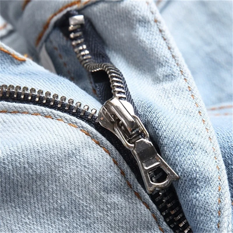 EH·MD® Ice And Snow Colored Jeans Men's Soft Casual Cotton Elastic Pants Slim Seasonal White Breathable Fashion Europe and Usa 2