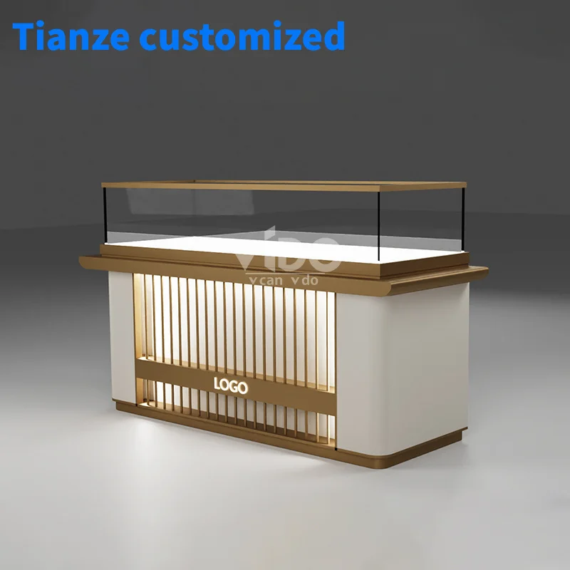 [Customized] Mall glass jewelry display jewelry set display jewelry blocks cabinets