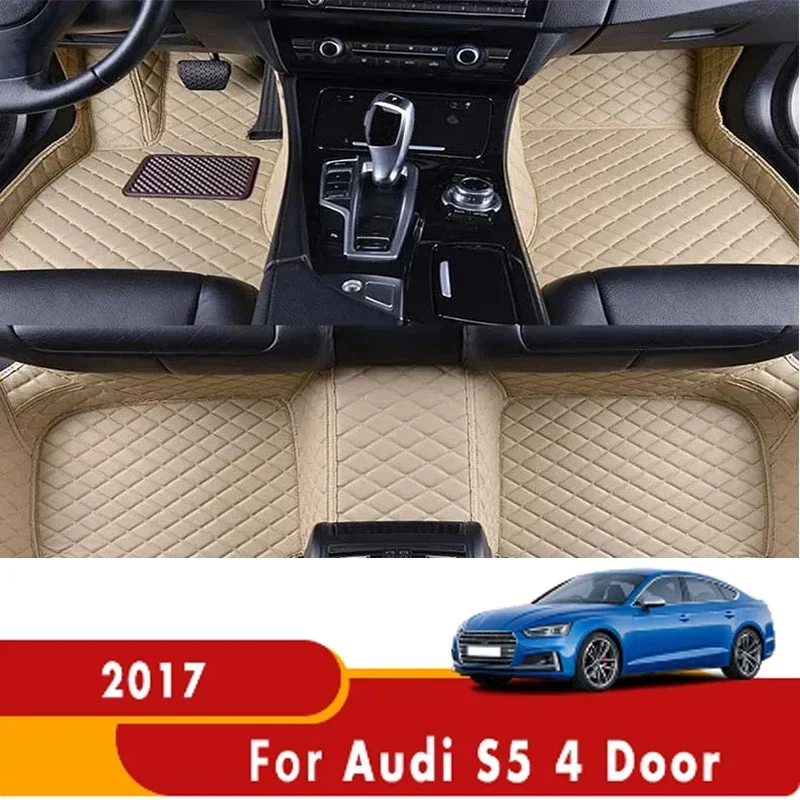 Sale For Audi S5 4 Door 2017 Car Floor Mats Carpet Automobiles, Parts Accessories Artificial Leather decoration full surround ca