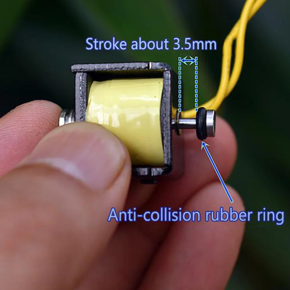 DC12V-24V penetrante push-pull solenóide quadro curso 3.5mm solenóide em miniatura