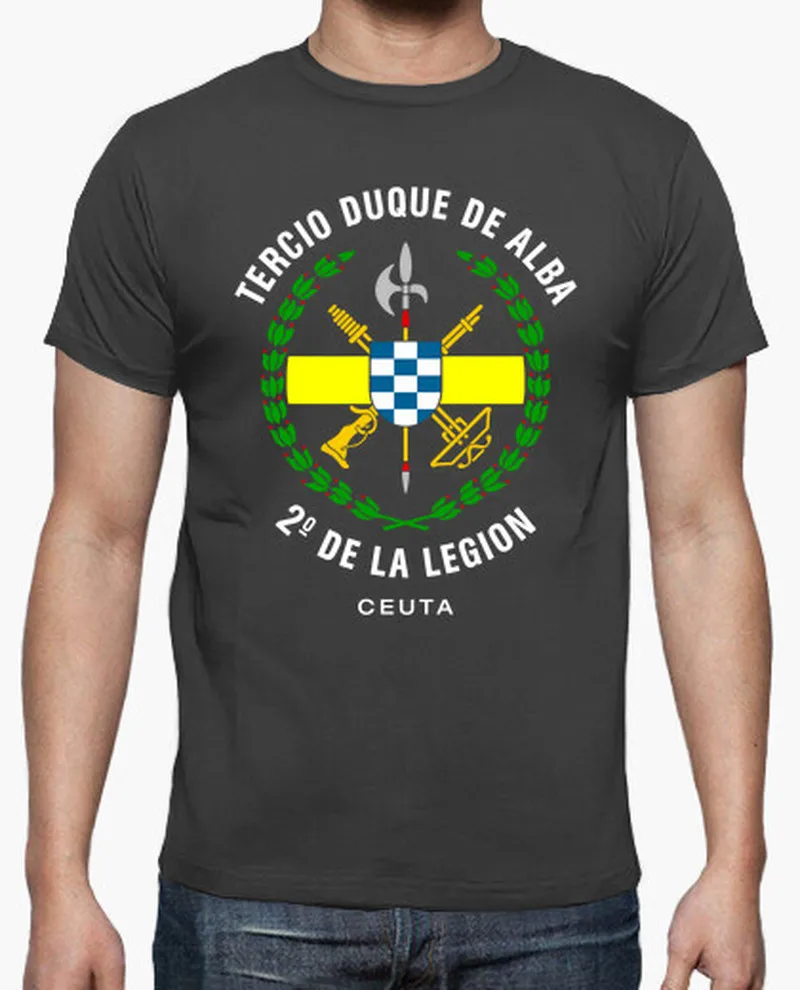 Camiseta "Tercio Duque De Alba 2ND De La Legion" para hombre, camisetas De segunda legión española, camisetas informales De manga corta, 100% algodón