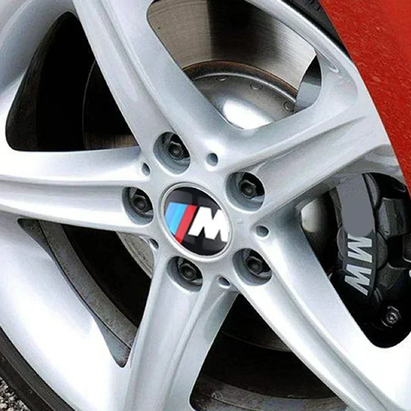 4Pcs 56mm 65mm Car M Logo Style Hub Center Cover Sticker Accessories For M Power M3 M4 M5 X3 X5 E34 E65 E39 E60 G80 G82 G83