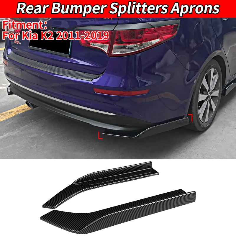 

For Kia K2 2011 2015 2019 Car Sedan Rear Wrap Angle Splitters Trunk Lip Spoiler Canard Wing Body Spoiler Anti-crash Diffuser